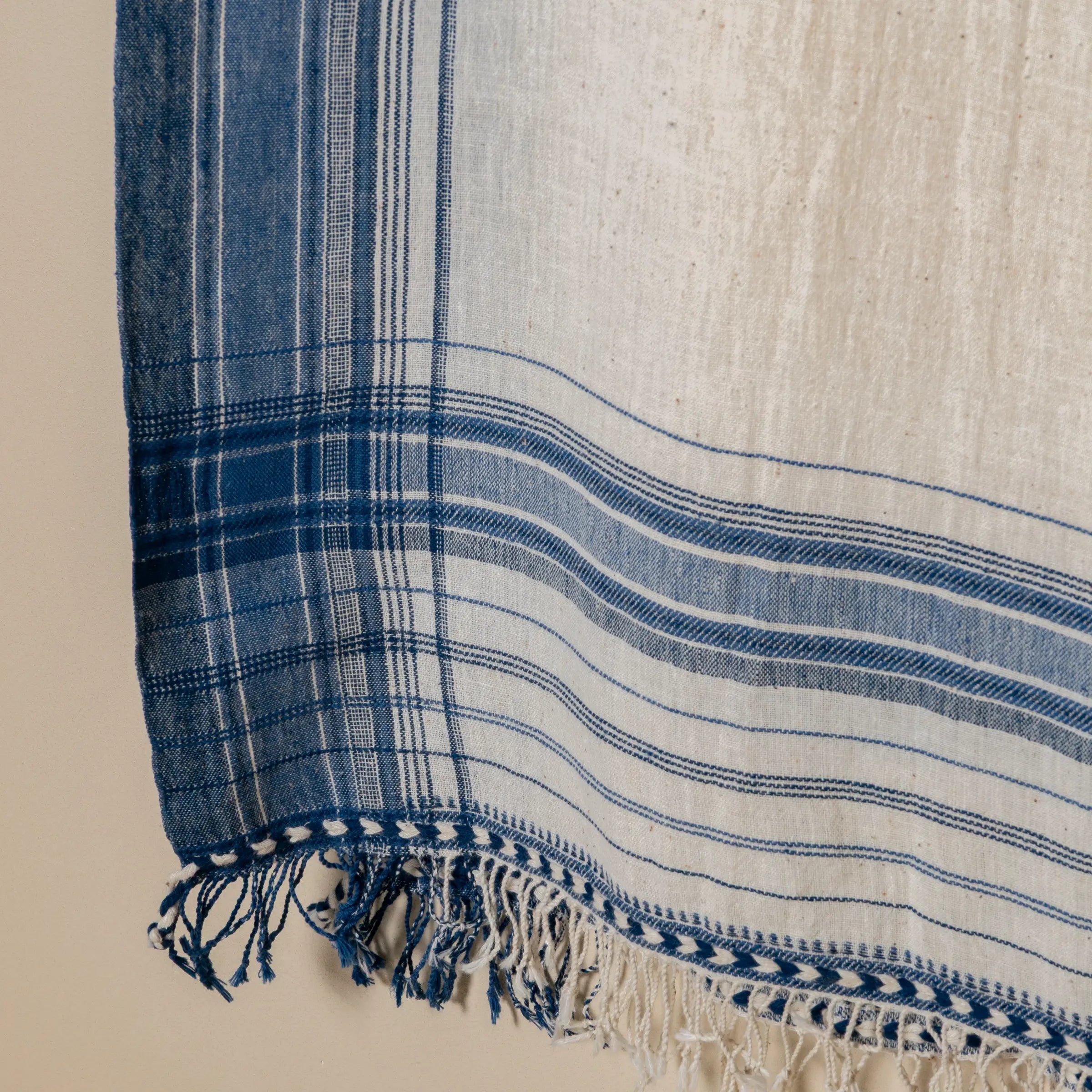 Kabari - Plaid en coton organique tissé à la main