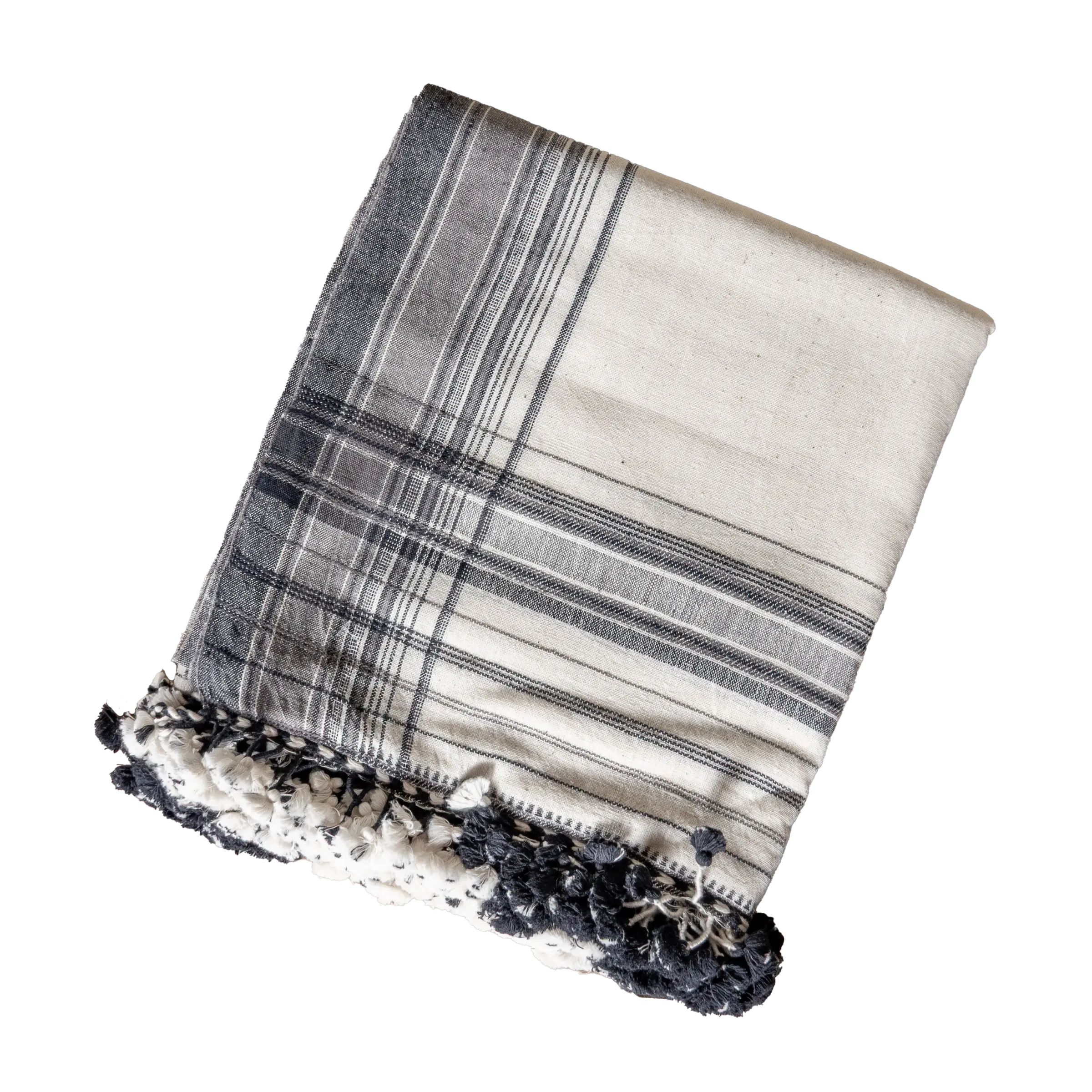 Kabari - Plaid en coton organique tissé à la main