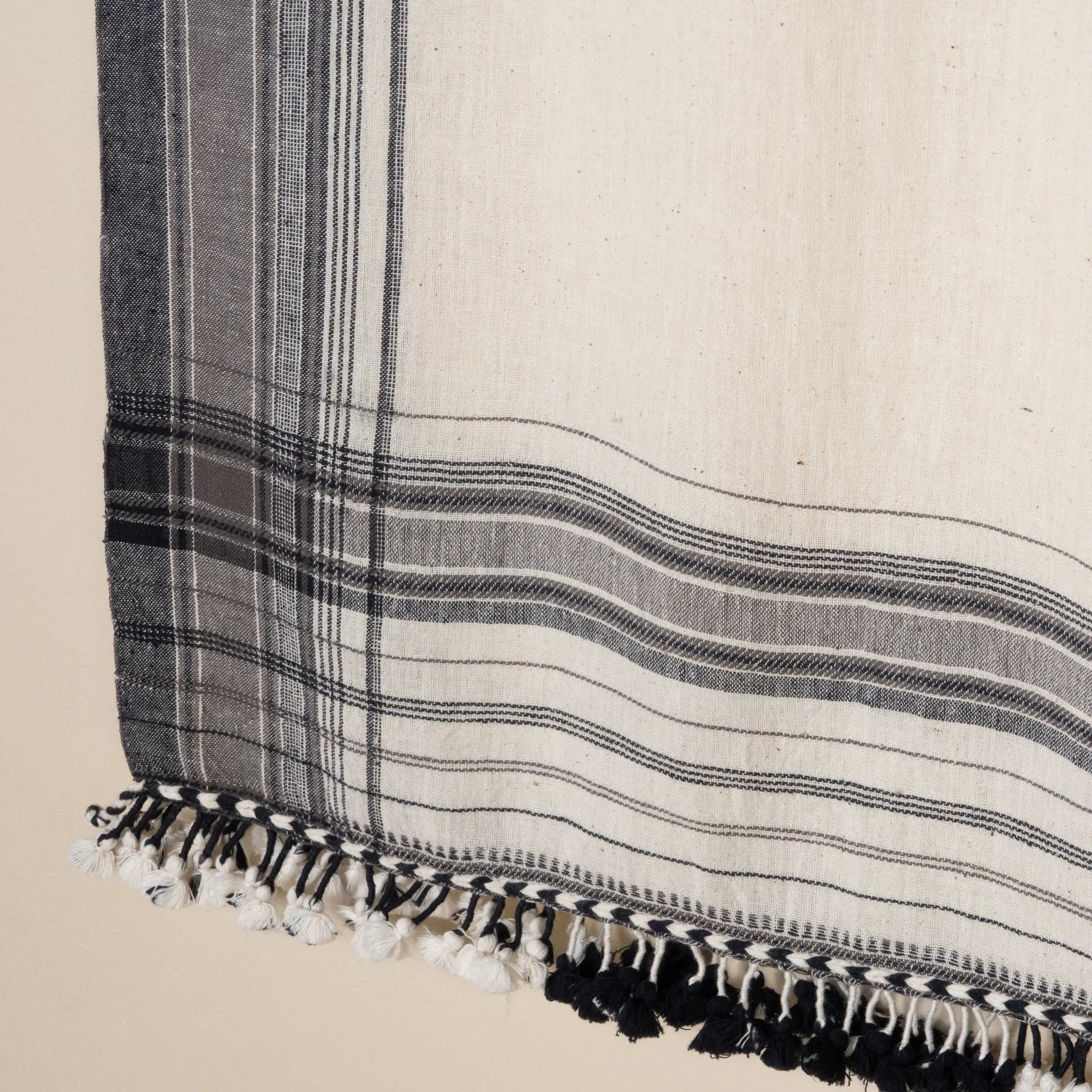 Kabari - Plaid en coton organique tissé à la main