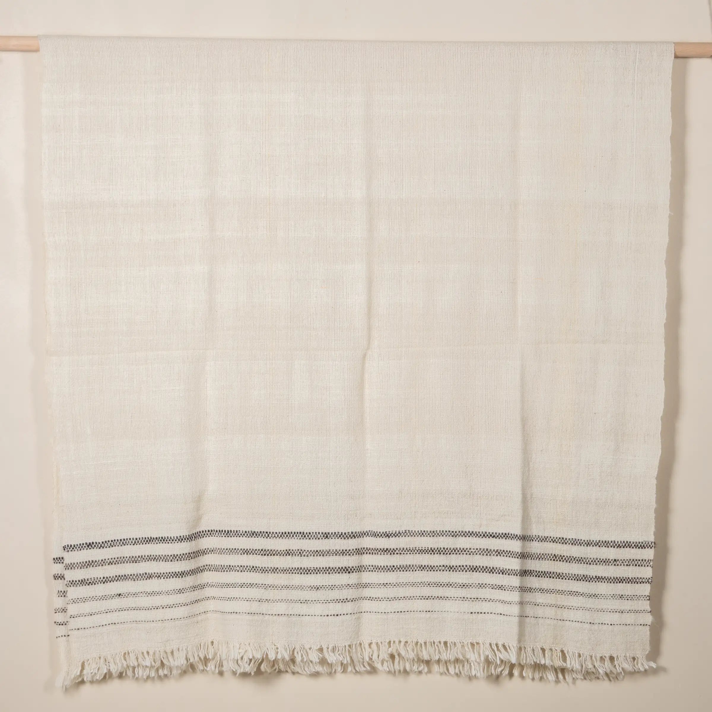 Achkan - Plaid en laine et coton tissé à la main