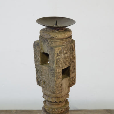 Rajvansh - Clear wooden candle holder n ° 1