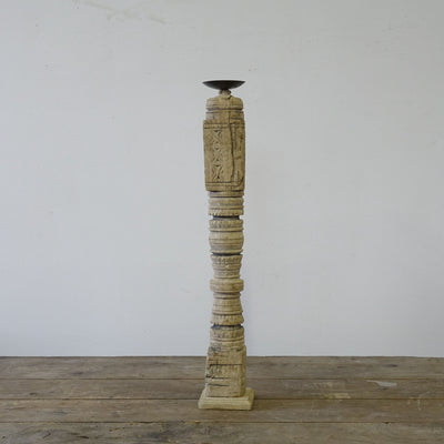 Rajvansh - Wooden candlestick n ° 3