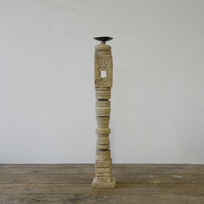 Rajvansh - Wooden candlestick n ° 3