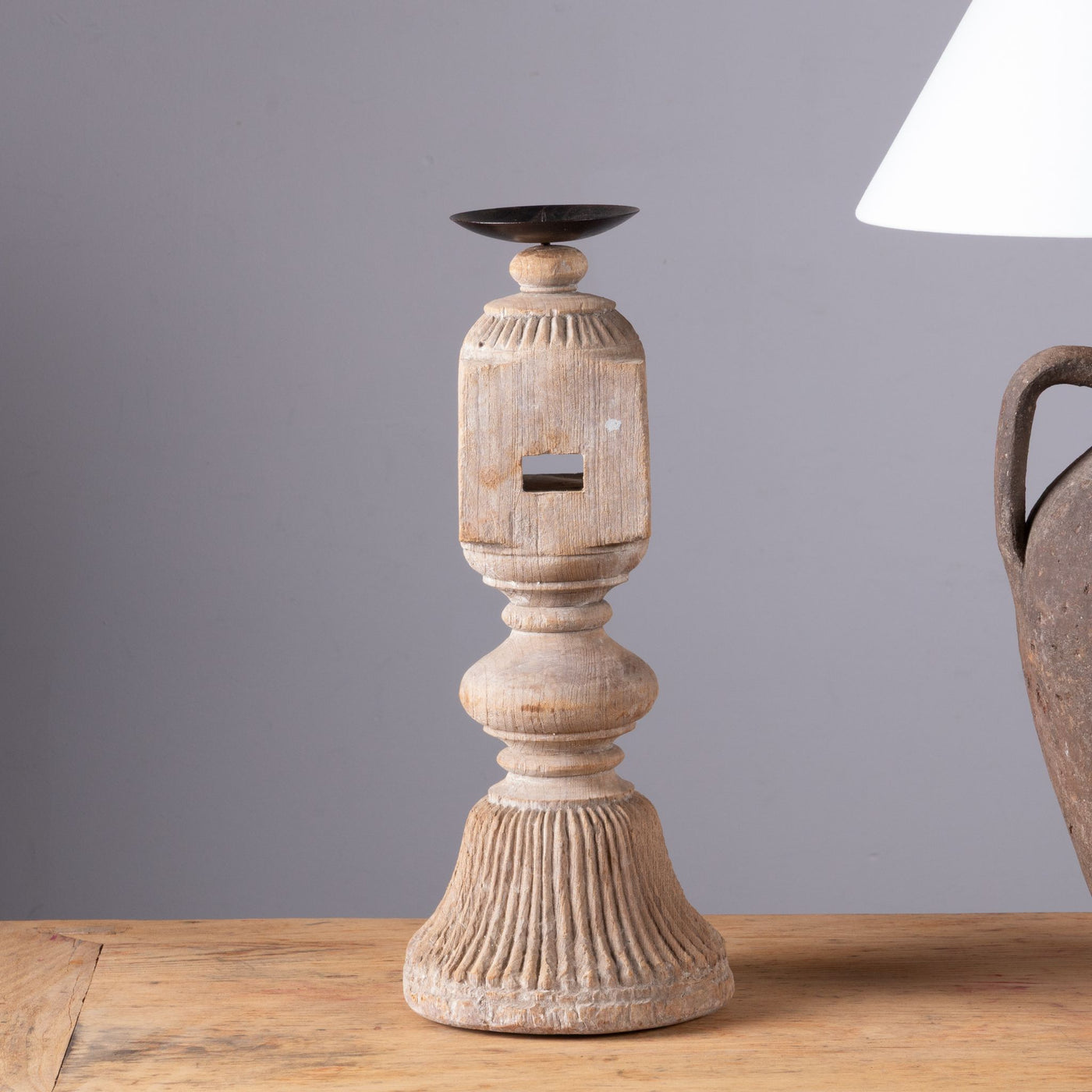 After -sales service - carved wooden candlestick nº2