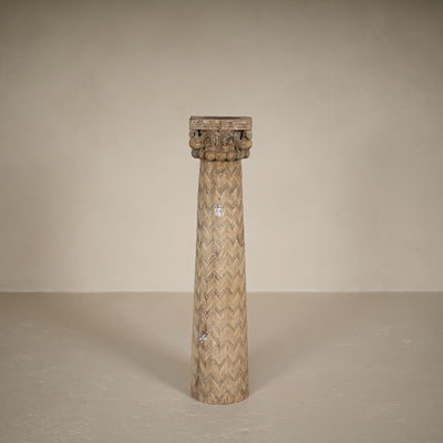 Stambh - Indian wooden candle holder n ° 8