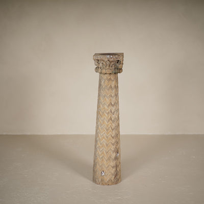 Stambh - Indian wooden candle holder n ° 8