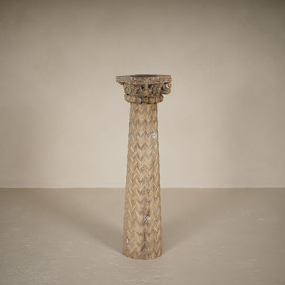 Stambh - Indian wooden candle holder n ° 8