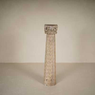 Stambh - Indian wooden candle holder n ° 8