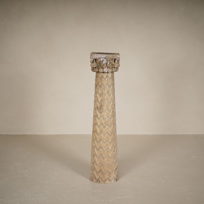 Stambh - Indian wooden candle holder n ° 8