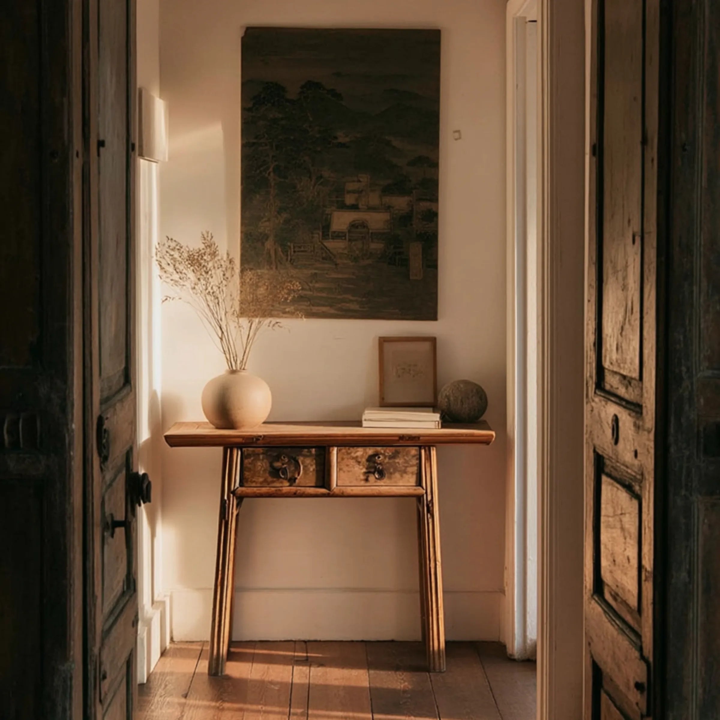 Huojia - Petite console chinoise vintage en orme n°3