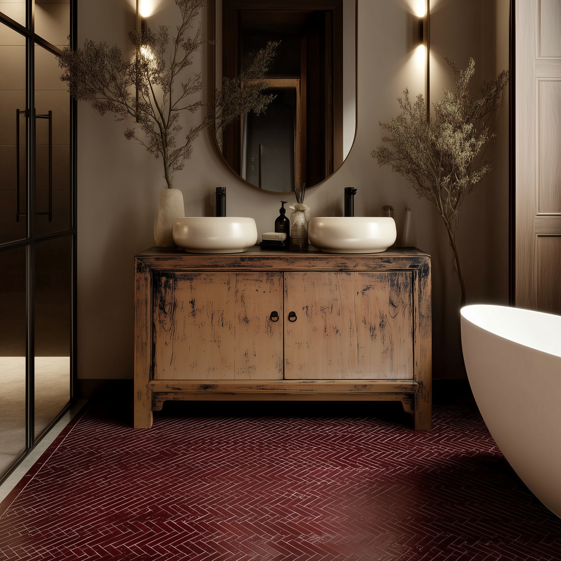 Qingdao - Buffet chinois ancien en pin massif n°6