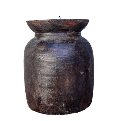 Tosh - Grand pot de l'Himachal en bois n°5