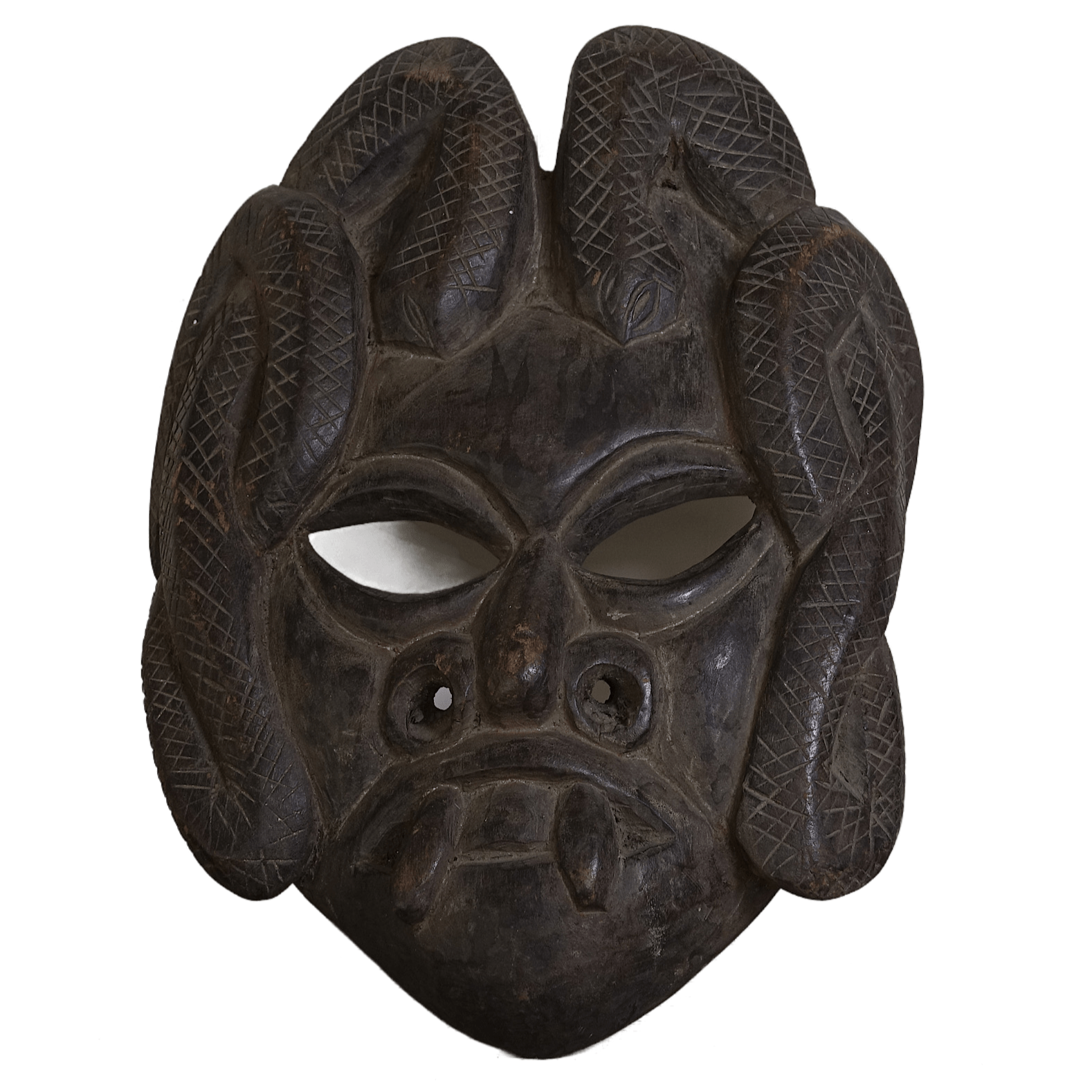 Nakab - Masque en bois massif de l'Himalaya n°5