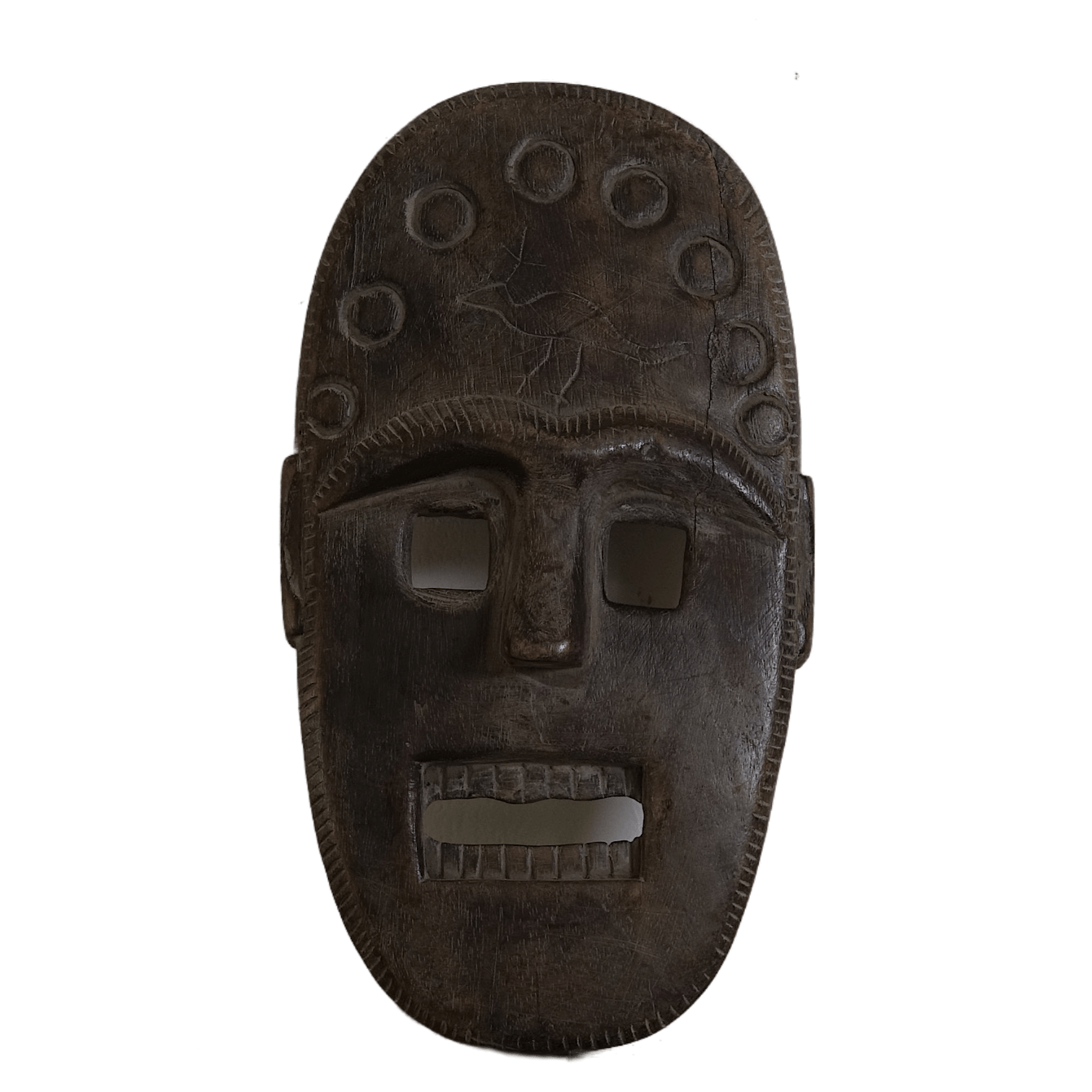 Nakab - Masque en bois massif de l'Himalaya n°1