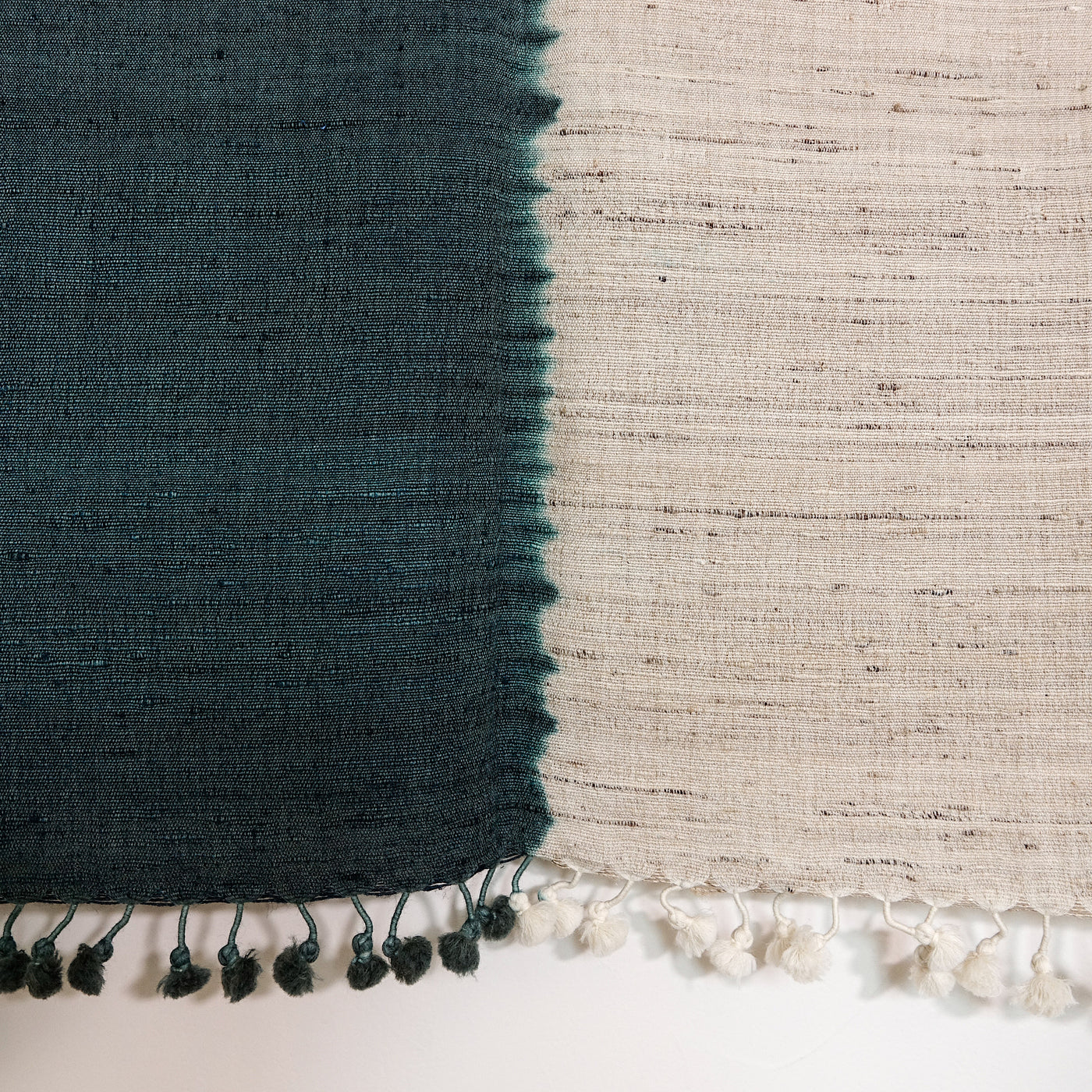 Samatra - Écharpe tie & dye en laine mérinos et soie sauvage
