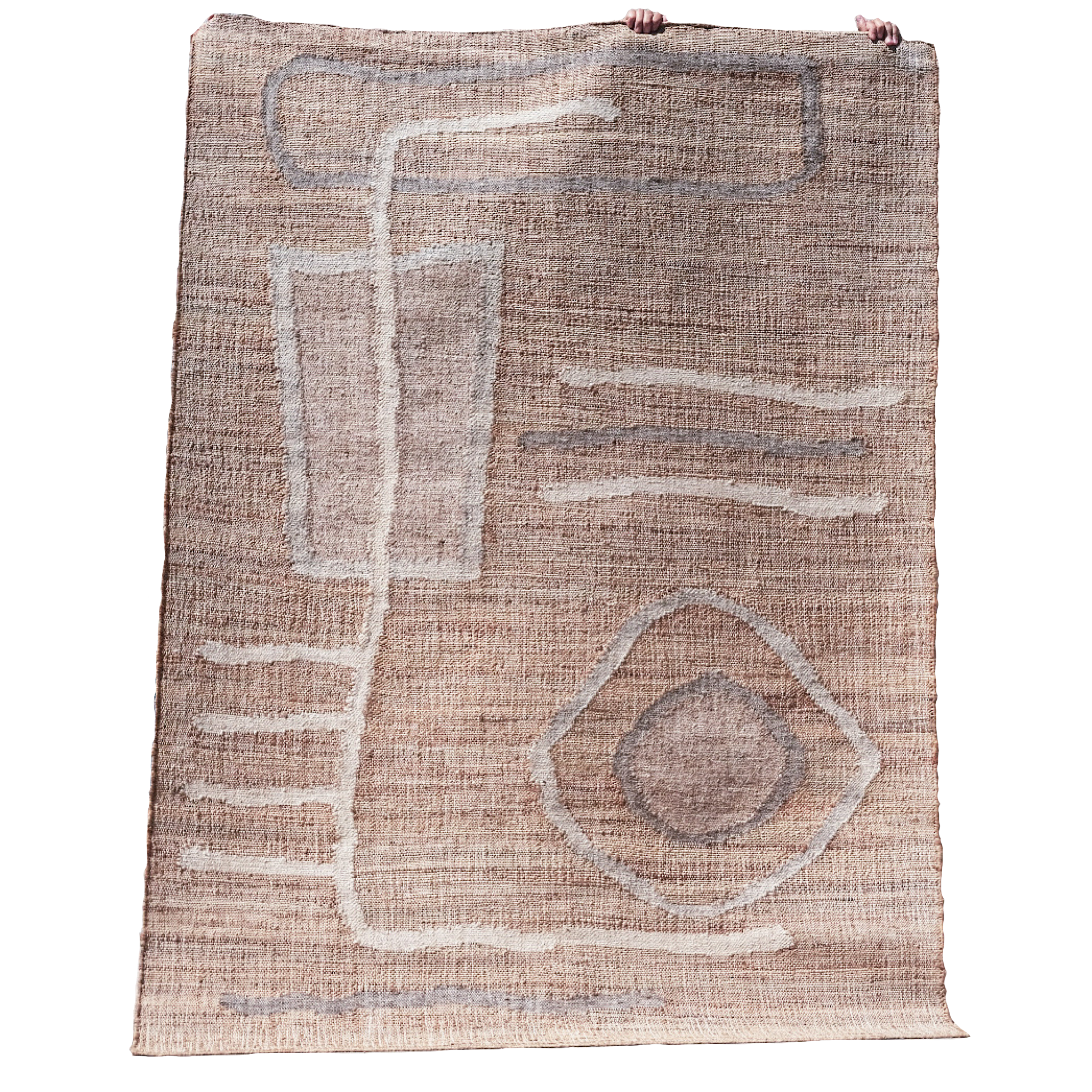 Bajaha - Tapis indien tissé main en jute