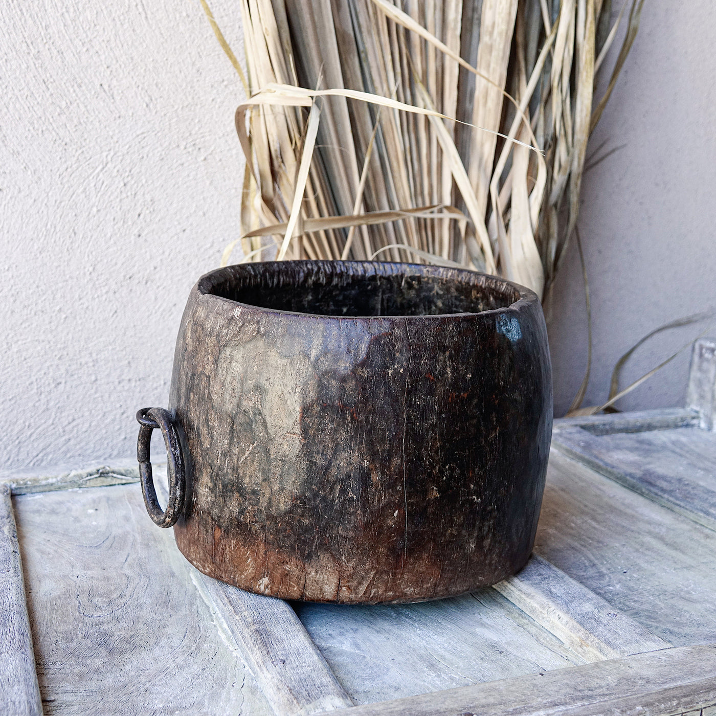 Mana - Pot ancien en bois  N°7
