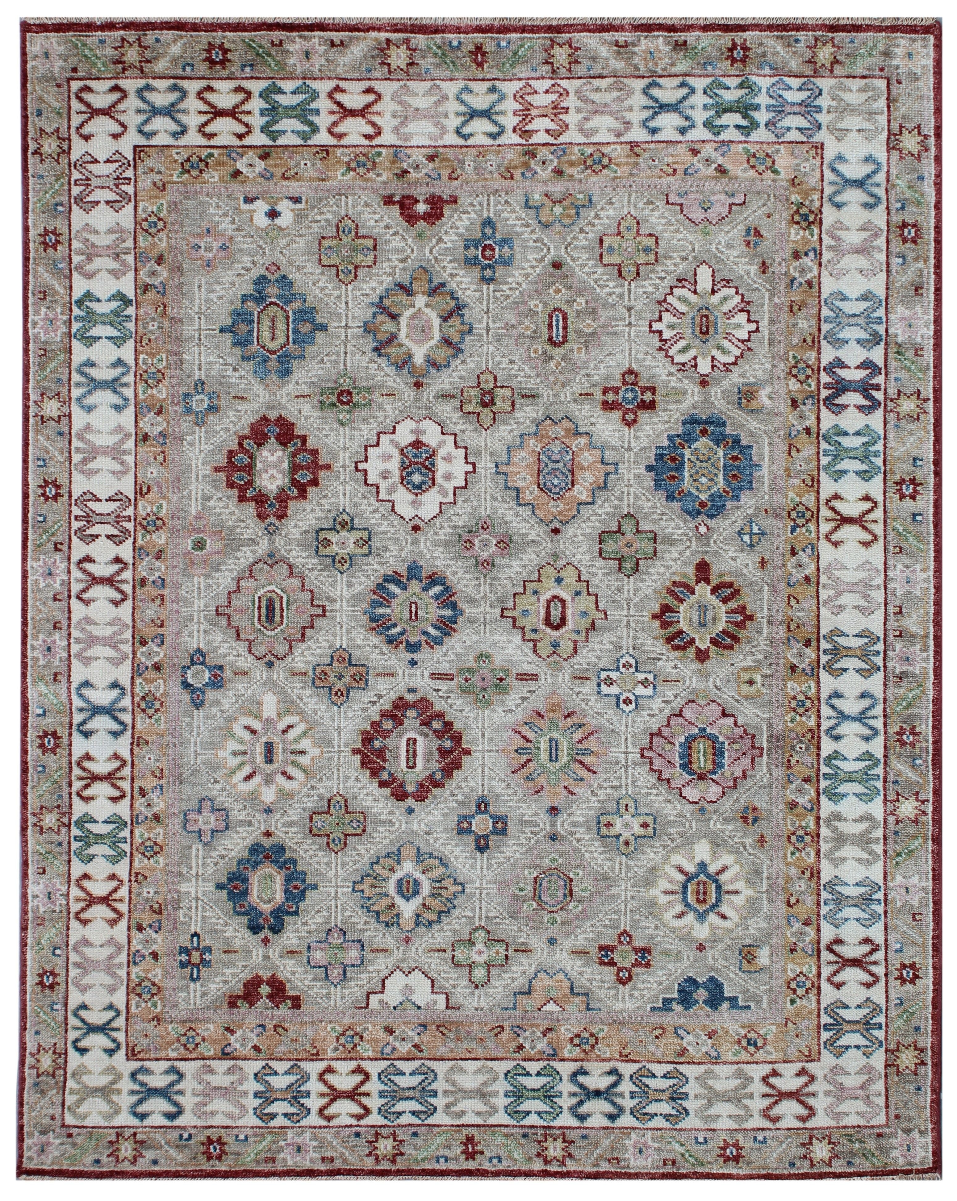 Bankat - Tapis indien noué main en laine