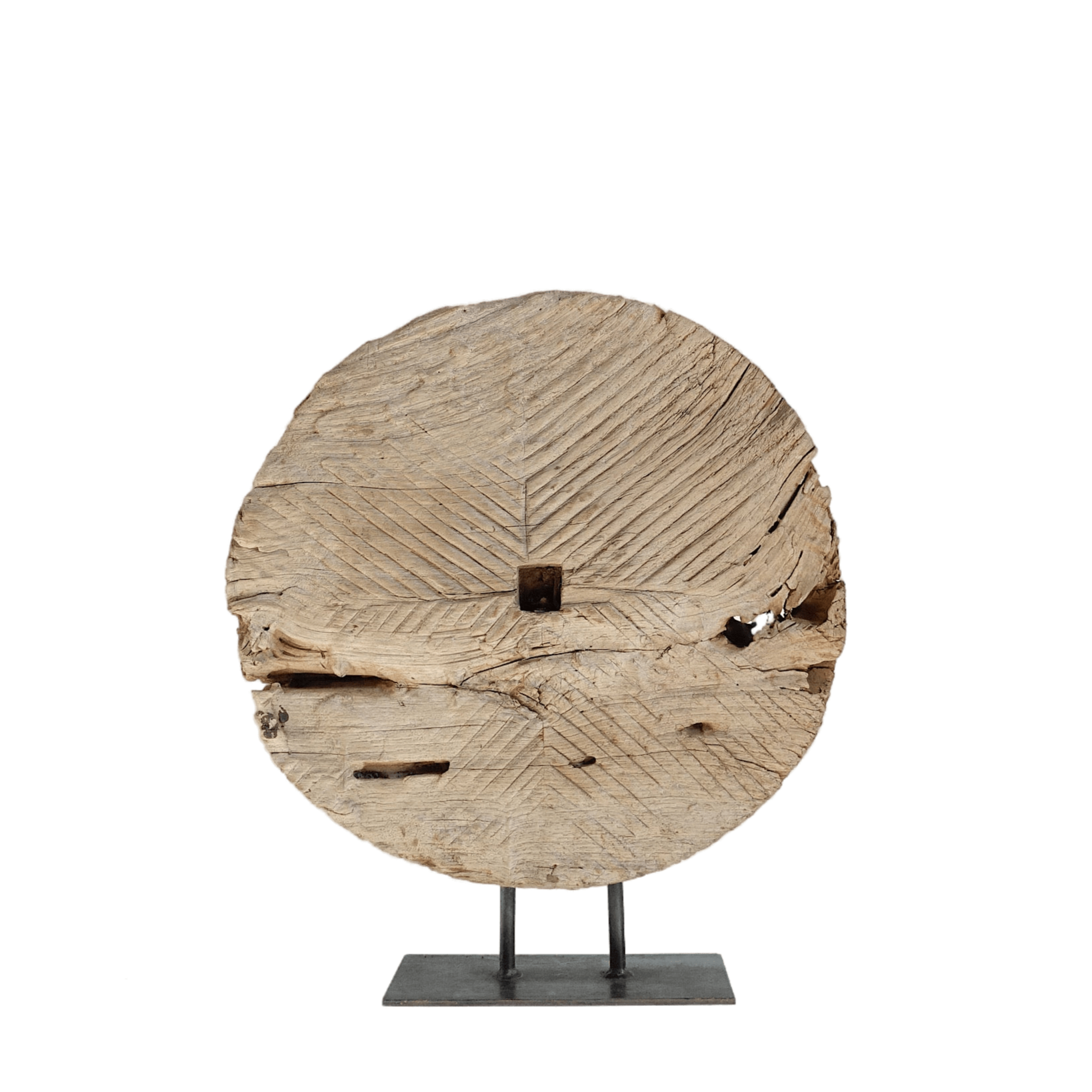 Pahiya n ° 8 - old wooden cart wheel – Orpaï Studio