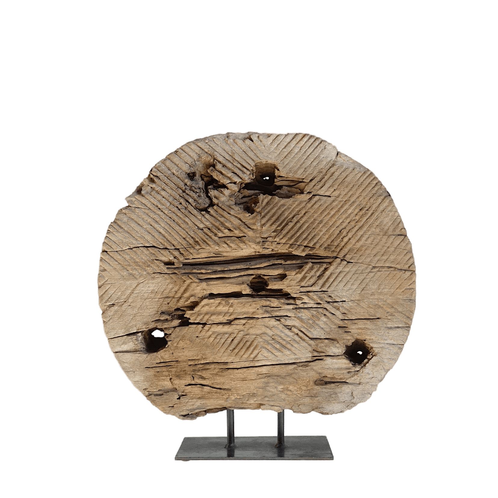 Pahiya n°7 - Ancienne roue de chariot en bois