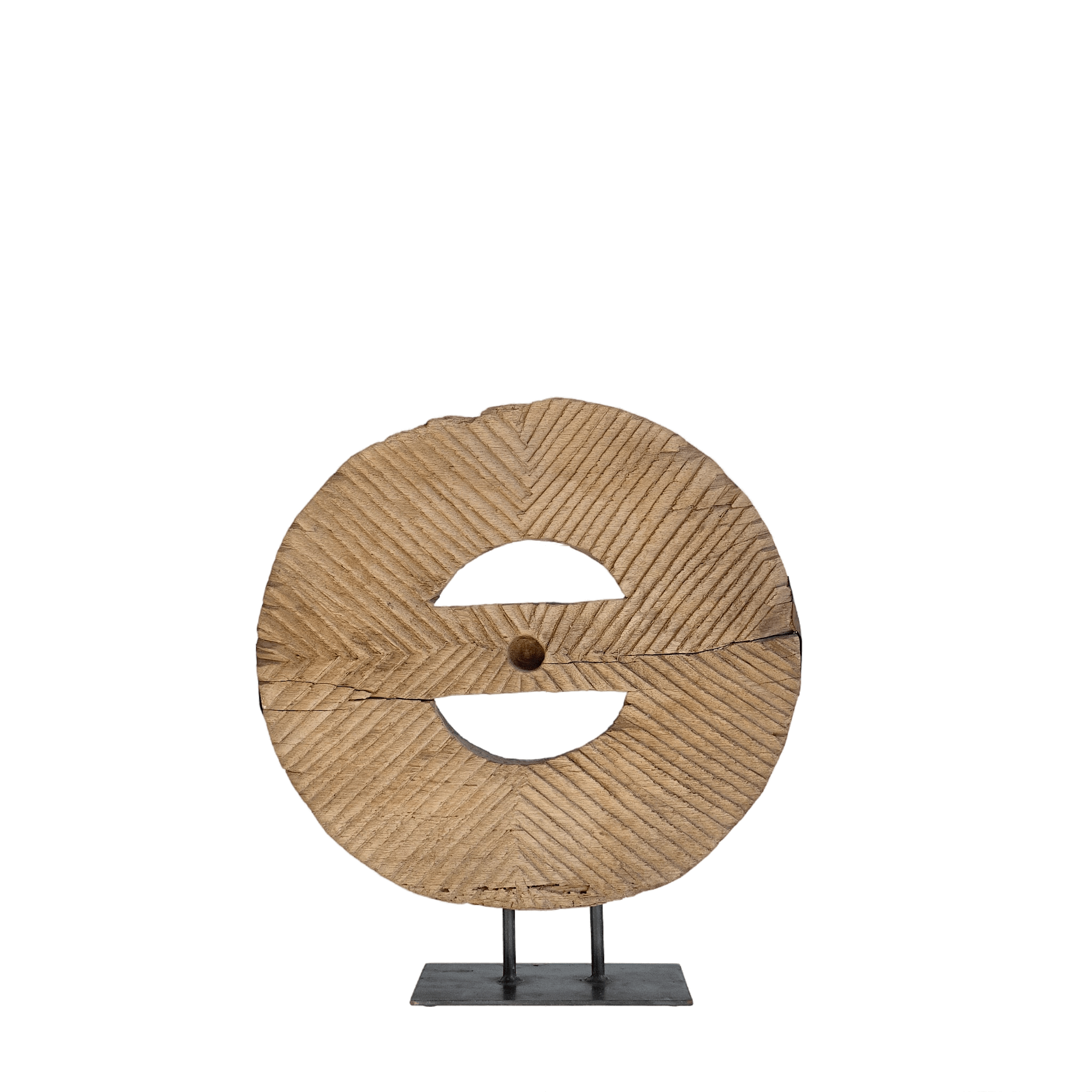 Pahiya n°3 - Ancienne roue de chariot en bois